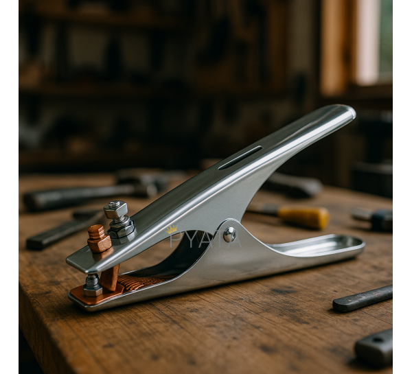 Клема маса затискач 500А хром довжиною 21 см P-964 (JS)