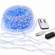 Светодиодная новогодняя LED гирлянда штора на окно, занавес с пультом USB, Занавес 3×3 м, 300 LED Синий (ARSH/MA742)