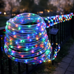 Декоративна світлоідодна "Трубка" 10 м 200 LED на сонячній батареї LU994multi Мульти (ARSH)