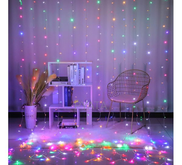 Світлодіодна гірлянда штора 3*2 м мультик 240 LED 220В MA131 multi (ARSH)
