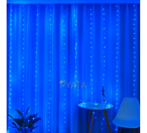 Світлодіодна гірлянда штора 3*2 м Синій 240 LED 220В MA131 blue (ARSH)