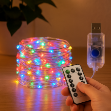 Світлодіодна гірлянда "Роса" LU988multi з USB і пультом керування 400 LED 40 м Мульти (ARSH) Світлодіодна гірлянда "Роса" LU988multi з USB і пультом керування 400 LED 40 м Мульти (ARSH)