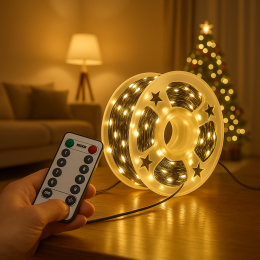 Світлодіодна гірлянда "Роса" LU988warmwhite з USB і пультом керування 400 LED 40 м Телпий білий (ARSH)