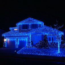Уличная гирлянда 800 LED диодов 50 метров 220V зеленый провод 800lblue, Синий (ARSH)
