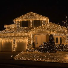 Вулична гірлянда 800 LED діодів 50 метрів 220V зелений провід 800lwarmwhite, Теплий білий (ARSH)