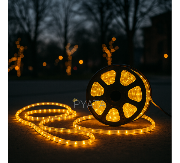 Декоративна гірлянда шланг дюралайт 220В з перемикачем режимів ma405 50 м Теплий білий (ARSH)