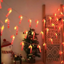 Декоративна гірлянда новорічні світлодіодні фігурки USB ma409WW "Льодяники" 3м Теплий білий (ARSH)