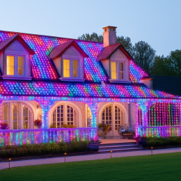 Світлодіодна гірлянда нитка 800 Led 45 м,  220 V (8 режимів світіння) MA132, Мультиколір (ARSH)