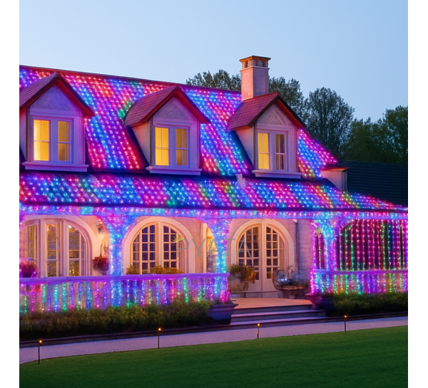 Світлодіодна гірлянда нитка 800 Led 45 м,  220 V (8 режимів світіння) MA132, Мультиколір (ARSH)