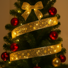 Декоративная светодиодная гирлянда на елку MA420 «Лента» 10м 20 LED Теплый белый (ARSH)