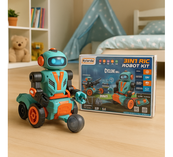 Дитячий конструктор-робот на батарейках з пультом керування Robot Kit 3в1 ByJarda BC0103 220 деталей (AX)