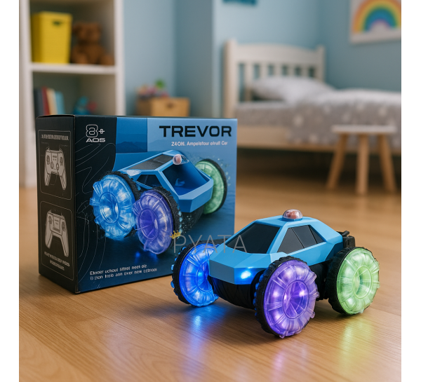 Дитяча іграшка трюкова машинка-всюдихід з пультом управління “Trevor” 2.4GHz (амфібія, трюкова) (AX)