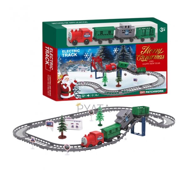Дитяча іграшка новорічний потяг різдвяний електричний “Merry Christmas” 9263-7C (AX)