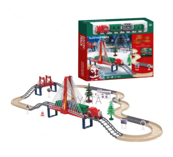 Дитяча іграшка новорічний потяг різдвяний електричний “Merry Christmas” 9263-1C (AX)