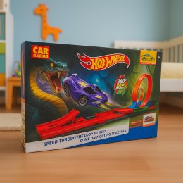 Детский игровой набор гоночная трасса с тремя кольцами и стартом 6603 – Looping Track (AX)