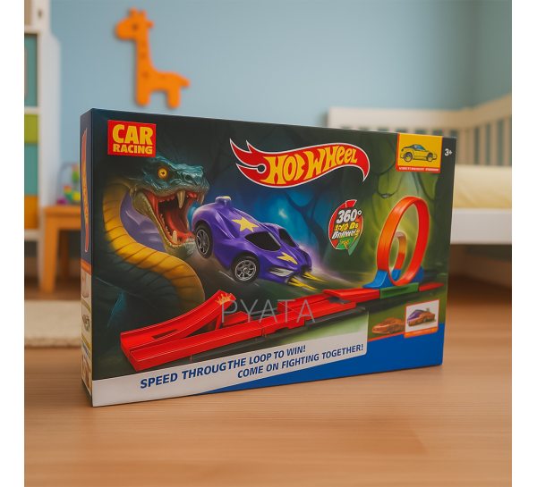 Детский игровой набор гоночная трасса с тремя кольцами и стартом 6603 – Looping Track (AX)