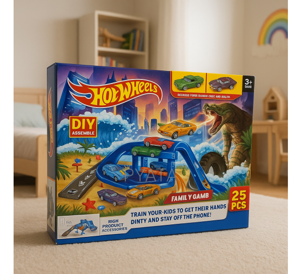 Детский игровой набор гоночная трасса с горками и паркингом Snake Garage 25 деталей T876-1 (AX)