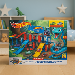 Детский игровой набор гоночная трасса с горками и паркингом Snake Garage 65 деталей T876-15 (AX)