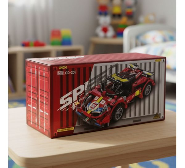 Дитячий розвиваючий конструктор Building Block CD-205 гоночна машинка (AX)