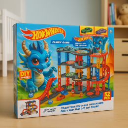 Детский игровой набор гоночная трасса с горками и паркингом Snake Garage 52 деталей T876-14 (AX)