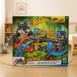 Детский игровой набор гоночная трасса с горками и паркингом Snake Garage 41 деталей T876-13 (AX)