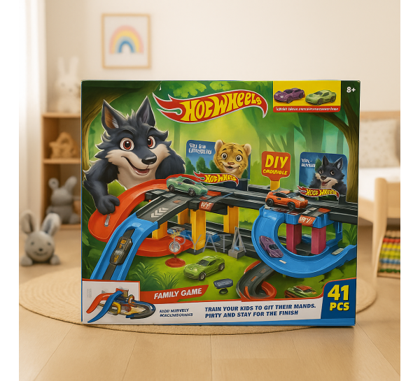 Детский игровой набор гоночная трасса с горками и паркингом Snake Garage 41 деталей T876-13 (AX)