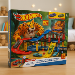 Детский игровой набор гоночная трасса с горками и паркингом Snake Garage 39 деталей T876-12 (AX)