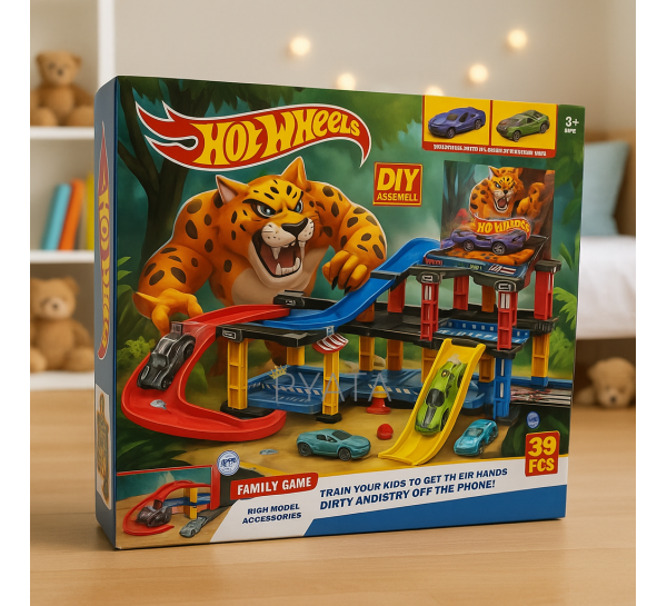 Детский игровой набор гоночная трасса с горками и паркингом Snake Garage 39 деталей T876-12 (AX)