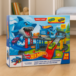 Детский игровой набор гоночная трасса с горками и паркингом Snake Garage 38 деталей T876-11 (AX)