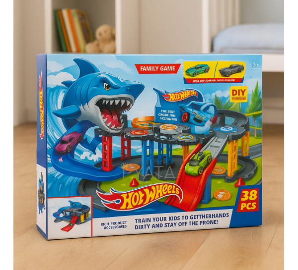 Детский игровой набор гоночная трасса с горками и паркингом Snake Garage 38 деталей T876-11 (AX)