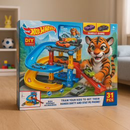 Детский игровой набор гоночная трасса с горками и паркингом Snake Garage 31 деталей T876-10 (AX)