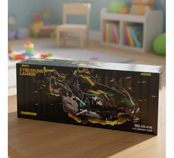 Дитячий набір машинка конструктор “Cyberpunk Lambor” (Building Block Car) CD-216 (AX)