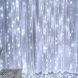Декоративна LED гірлянда-штора прозорий провід 480 LED 220В 3х3 м Білий