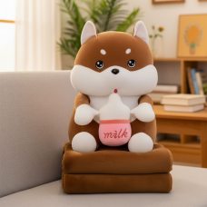 Іграшка-подушка Хаскі MALLOORY HOME 79-9/12119 з пледом в середині, Коричневий (BOT) Іграшка-подушка Хаскі MALLOORY HOME 79-9/12119 з пледом в середині, Коричневий (BOT)