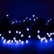 Декоративная світлодіодна гірлянда на 100 LED світлодіодів 8 м зелений дріт Синій
