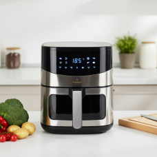 Многофункциональная аэрофритюрница на 6,5л Crownberg CB-5554 2000Вт с антипригарной чашей, безмасляная