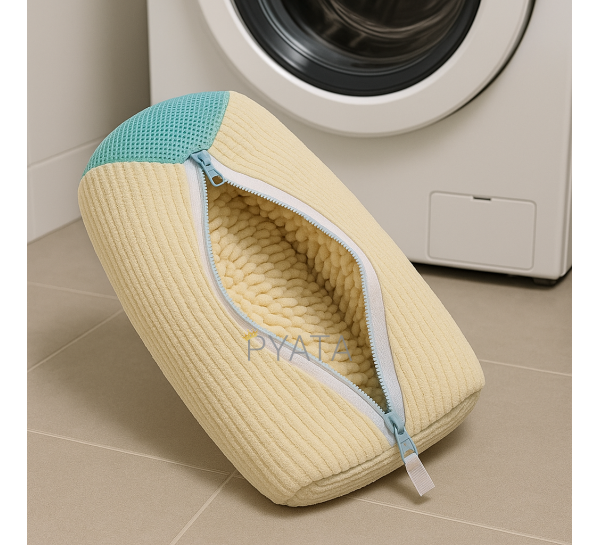 Сумка мішок для прання взуття в пральній машині з мікрофібри Білий (АX)