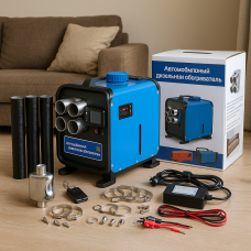 Дизельний автономний обігрівач 12-24V 8 кВт JanSvarka 1903 Блакитний (JS/1903)