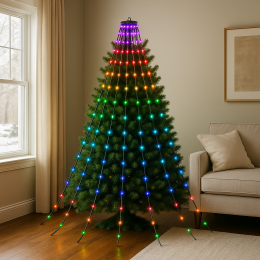 Светодиодная гирлянда Роса «Конский хвост» 100LED 190 см 220V/6V Разноцветная