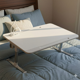 Стол-подставка AM-2013 для удобной работы с ноутбуком или завтраков с USB и вентилятором Белый (AMN)