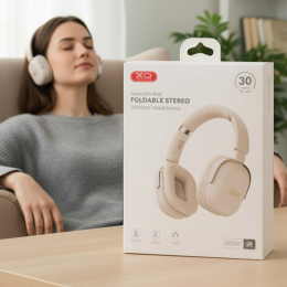 Беспроводные наушники Bluetooth TWS XO BE42 Scarlet Metal с микрофоном, Бежевый (AX)