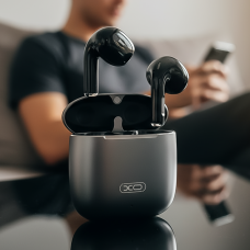 Бездротові Bluetooth навушники XO X28 Zinc Alloy TWS BT5.3, Сірий (AX) Бездротові Bluetooth навушники XO X28 Zinc Alloy TWS BT5.3, Сірий (AX)