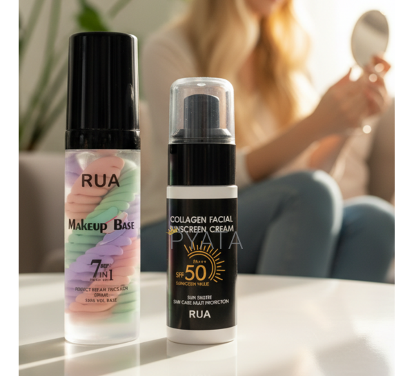 Триколірна база під макіяж RUA Three Color Rainbow SPF 50 (AX)