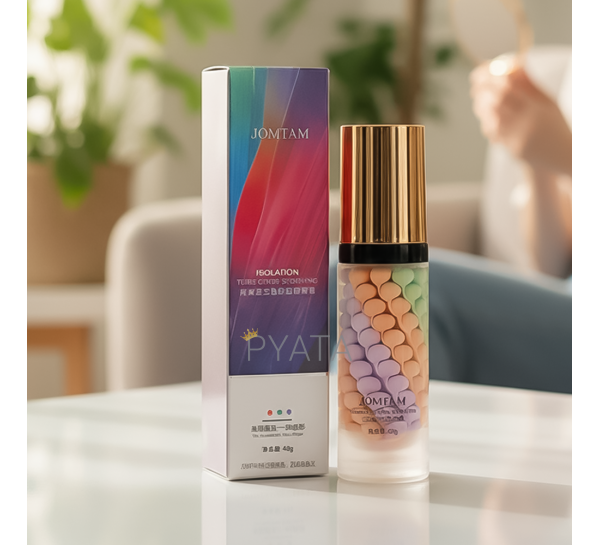 Триколірна база-основа під макіяж Jomtam 40 мл зволожуючий з кремовою текстурою (AX)