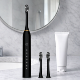 Акумуляторна електрична зубна щітка Sonic IPX7 X-3 500 mAh 1.5W Чорний