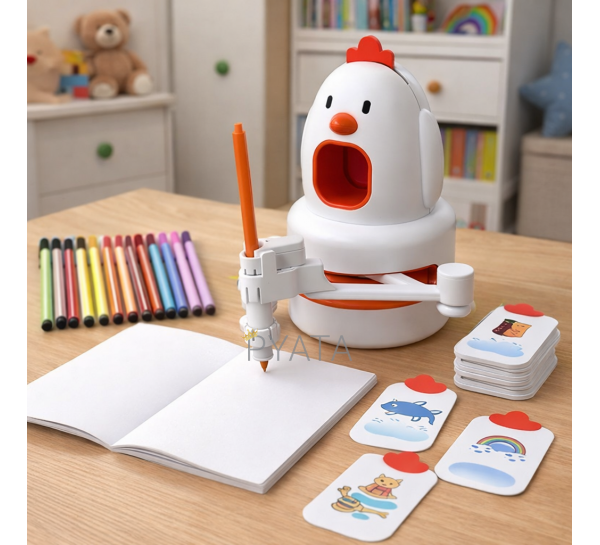 Умный робот для рисования с учебными кассетами-карточками для рисования (1-5)