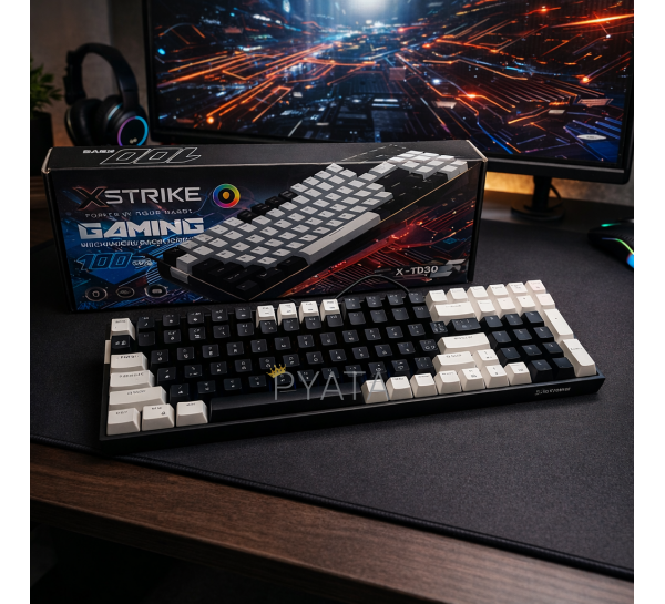Геймерська механічна клавіатура з rgb підсвіткою XSTRIKE XS-1030 USB 100 keys (206)