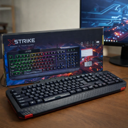 Геймерська мембрана клавіатура з rgb підсвіткою XSTRIKE XS-1022 USB 105 keys (206)