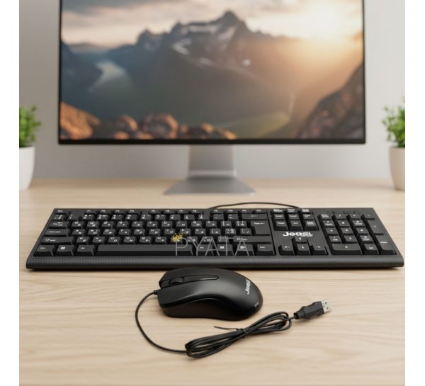 Компьютерный набор клавиатура и мышь JEDEL G17 USB подключение (206)