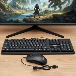 Комплект дротова клавіатура та мишка, від USB, JEDEL G18 (206)